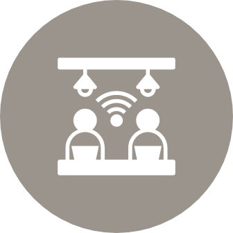 Be productive in the co-working lounge
